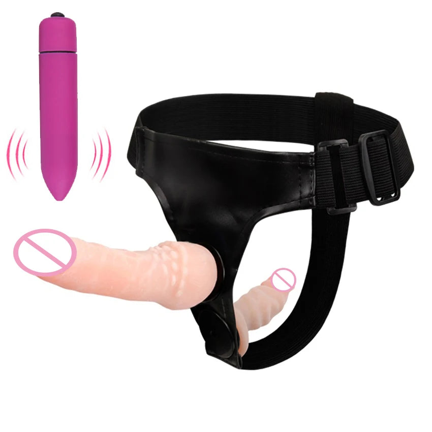 Strap-On Double Dildo Harness Pants