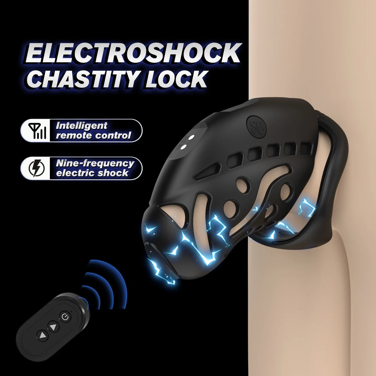 Electric Shock Male Chastity Cage – Remote Control