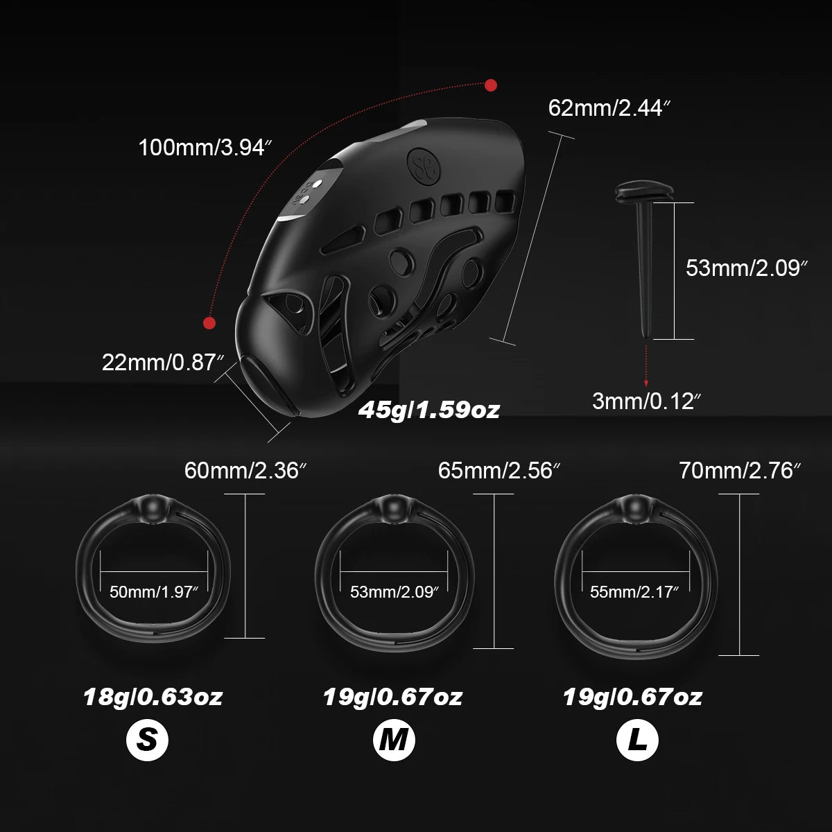 Electric Shock Male Chastity Cage – Remote Control