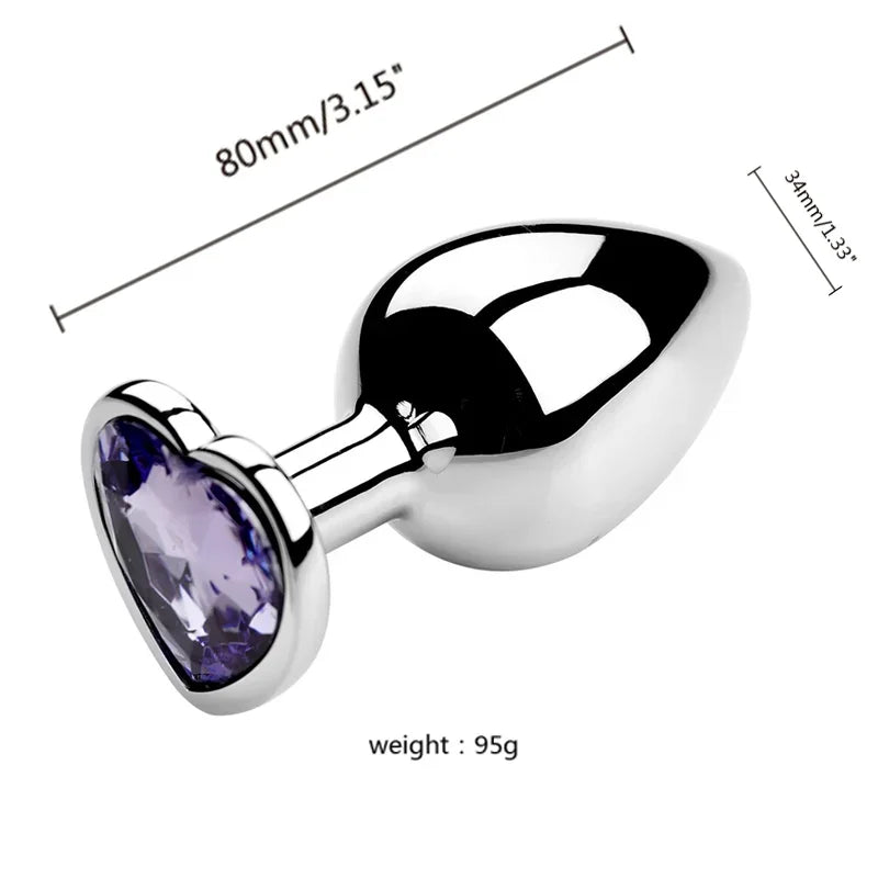 Diamond Metal Anal Plug S/M/L