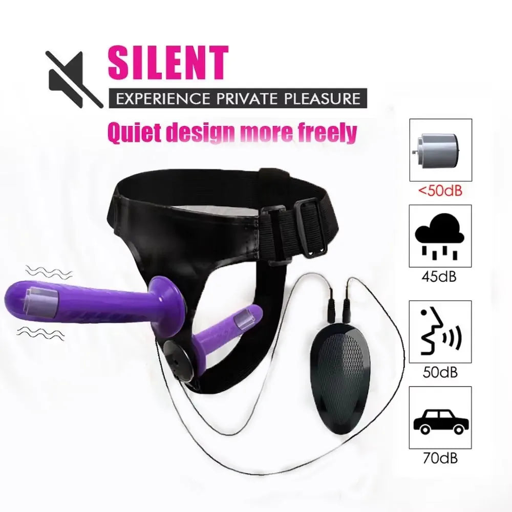 Double Dildo Elastic Harness Strap-On