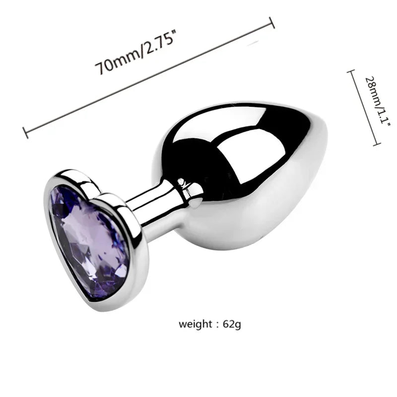 Diamond Metal Anal Plug S/M/L