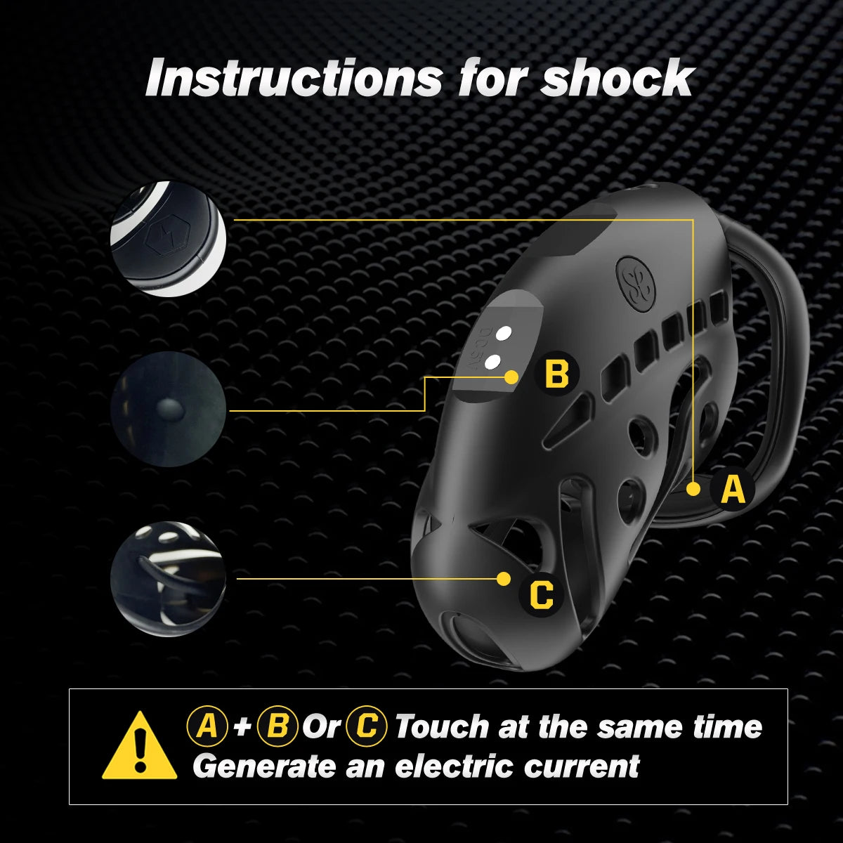 Electric Shock Male Chastity Cage – Remote Control