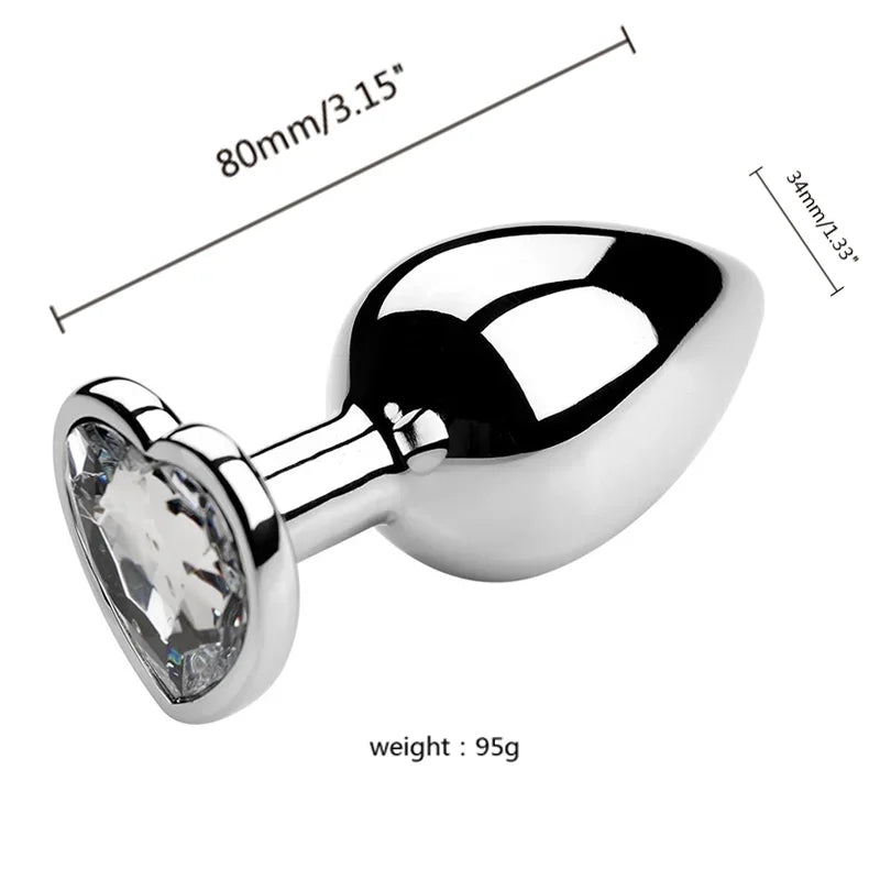 Diamond Metal Anal Plug S/M/L