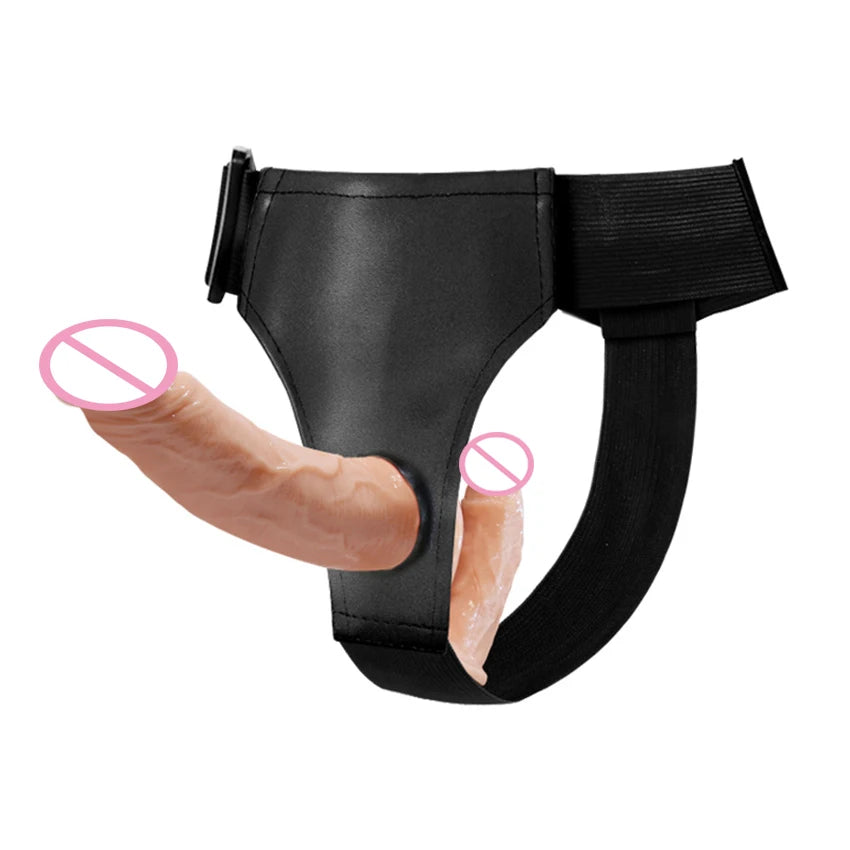 Strap-On Double Dildo Harness Pants