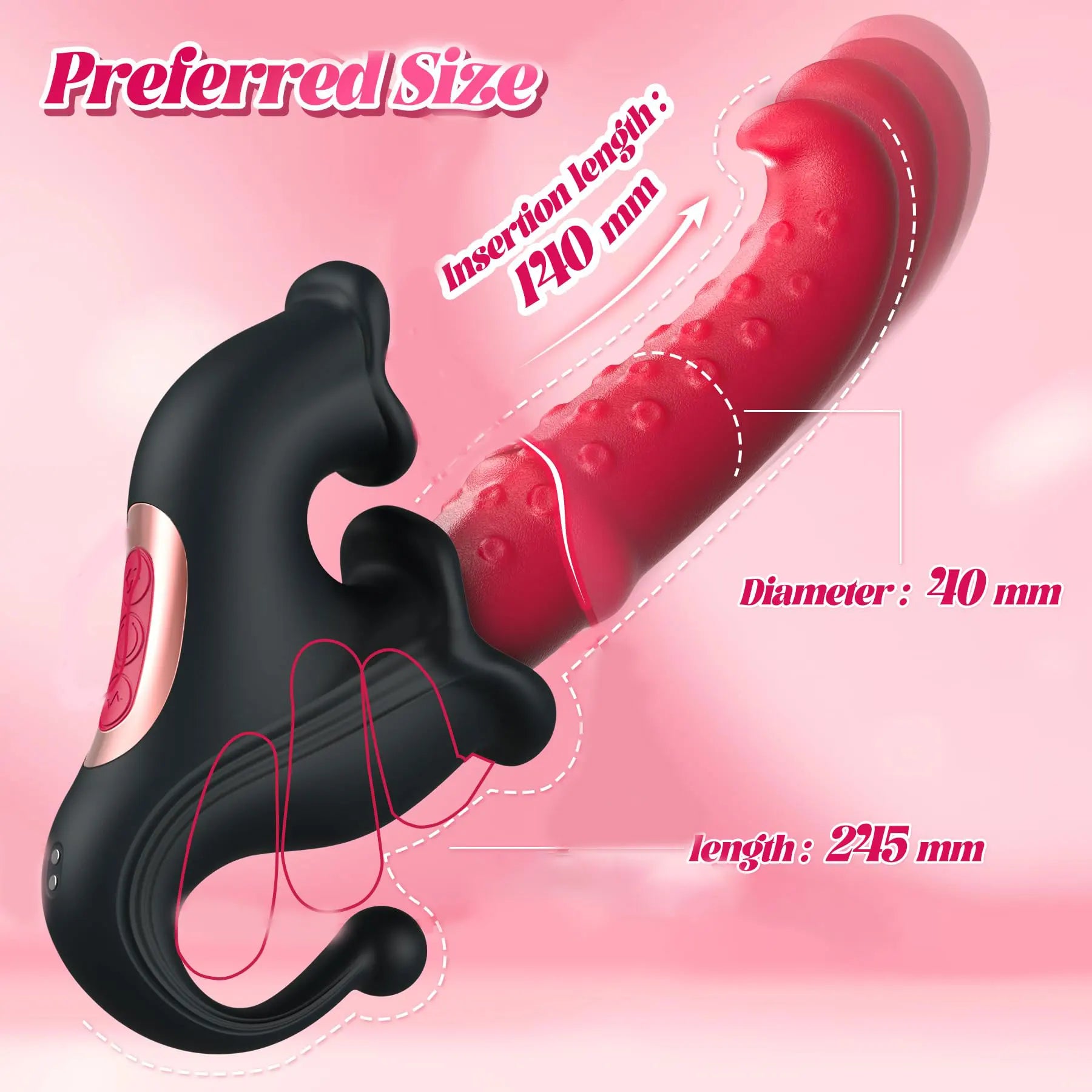 4-in-1 Rabbit Vibrator – Licking & Thrusting