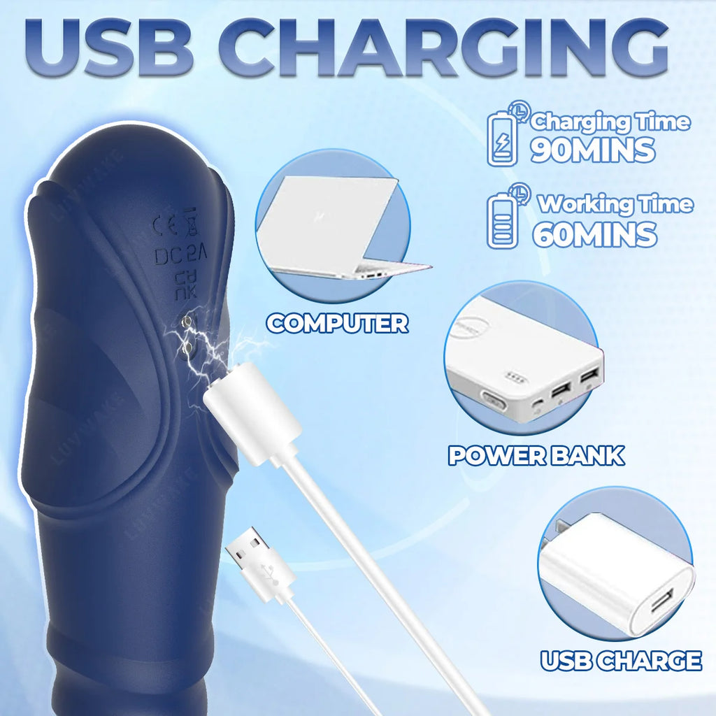 G-Spot Thrusting Vibrator & Anal Dildo