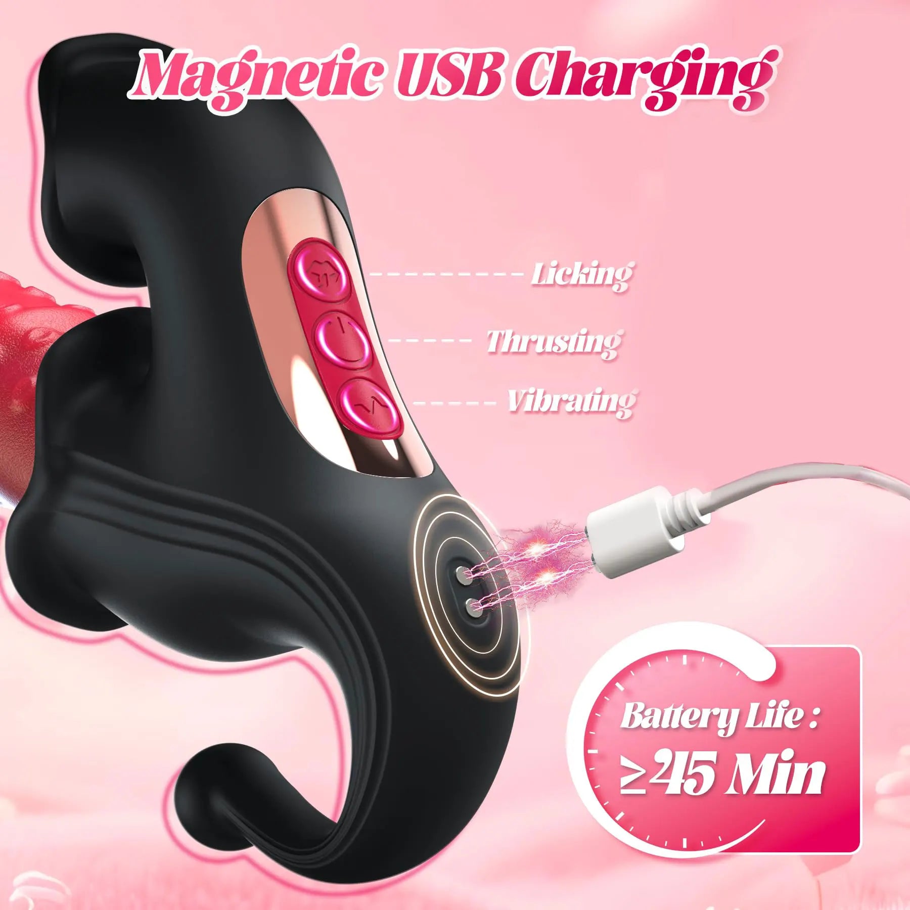 4-in-1 Rabbit Vibrator – Licking & Thrusting