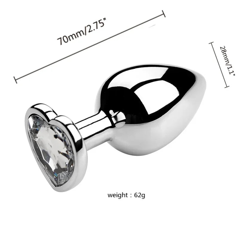 Diamond Metal Anal Plug S/M/L