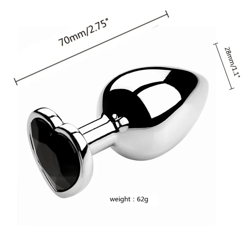 Diamond Metal Anal Plug S/M/L