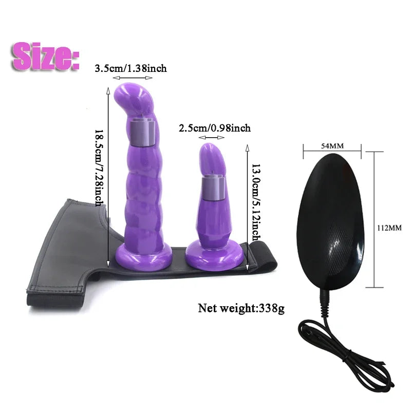 Double Dildo Elastic Harness Strap-On