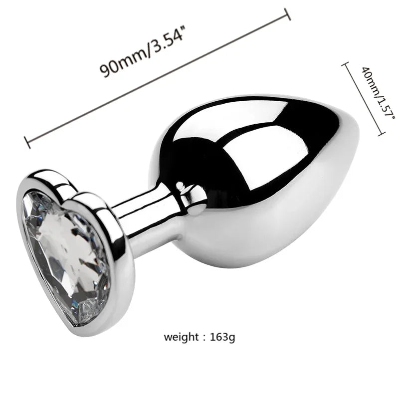 Diamond Metal Anal Plug S/M/L