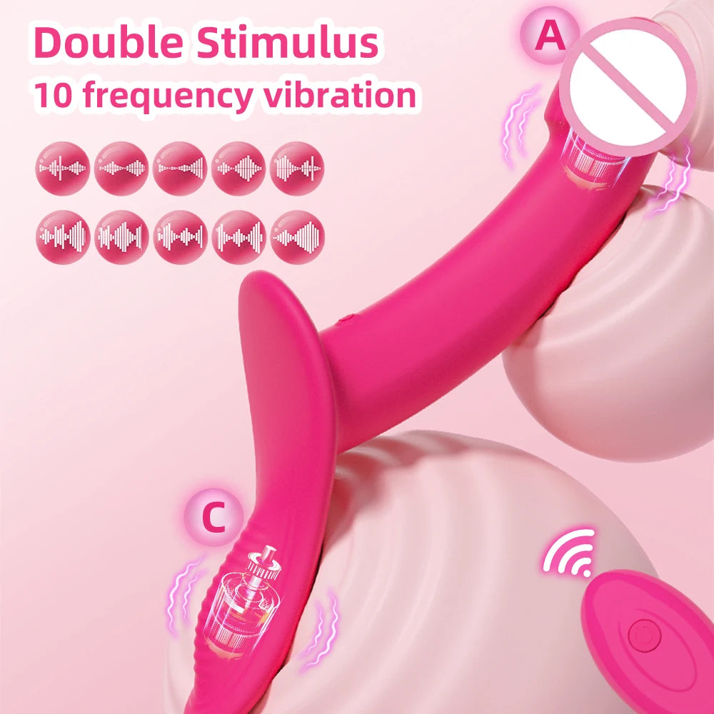 Vibrating Strapless Strap-On Dildo