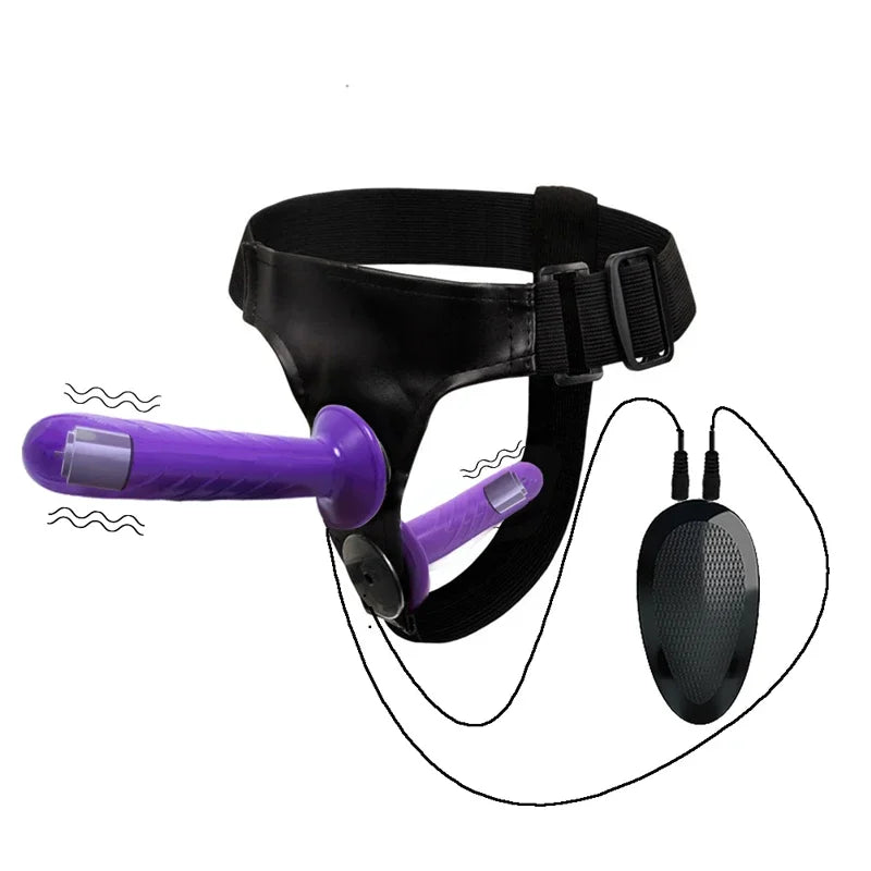 Double Dildo Elastic Harness Strap-On