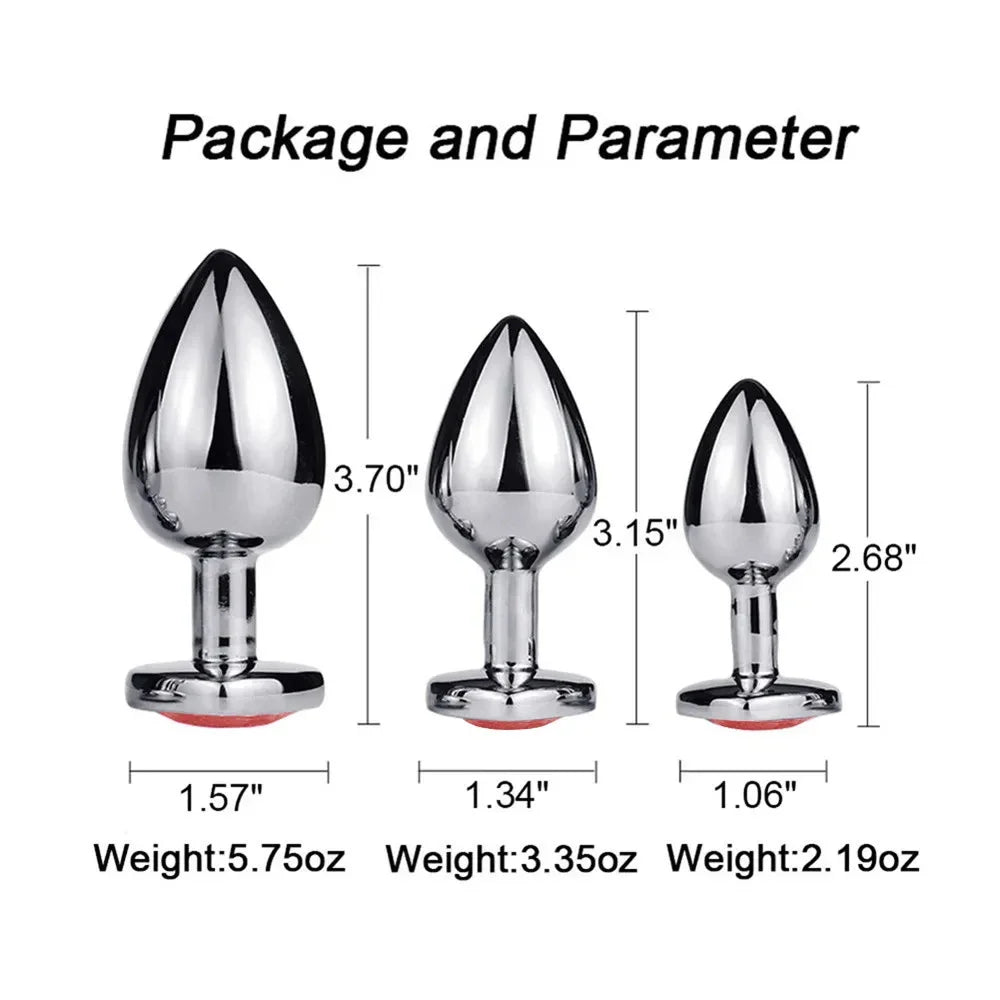 Diamond Metal Anal Plug S/M/L