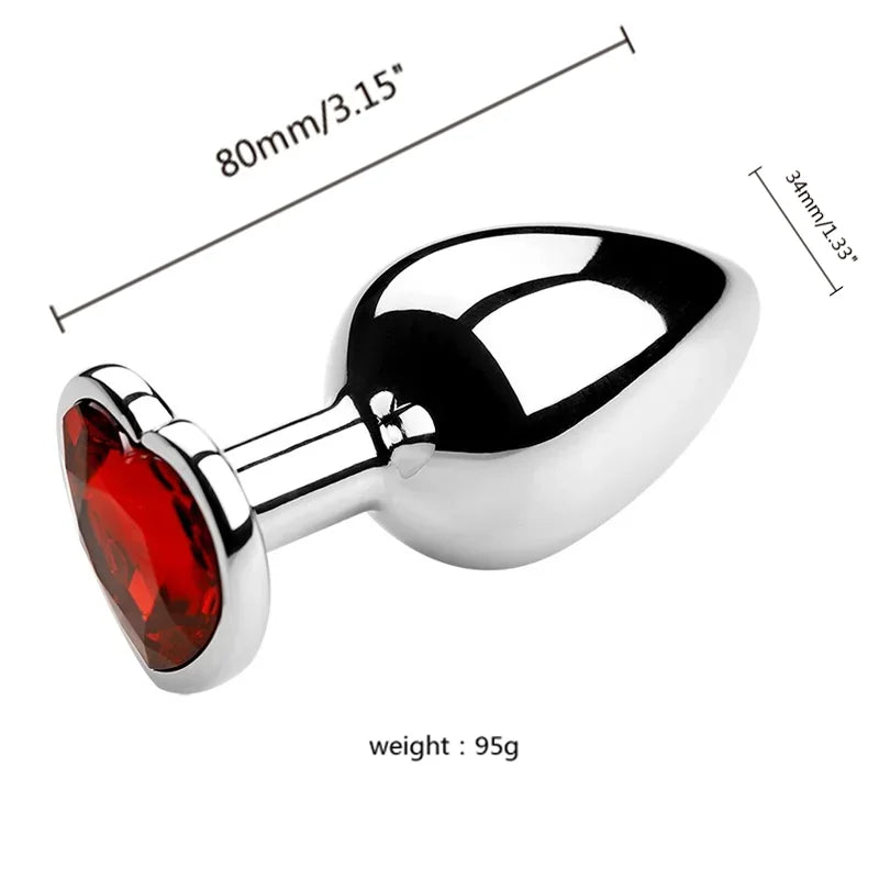 Diamond Metal Anal Plug S/M/L