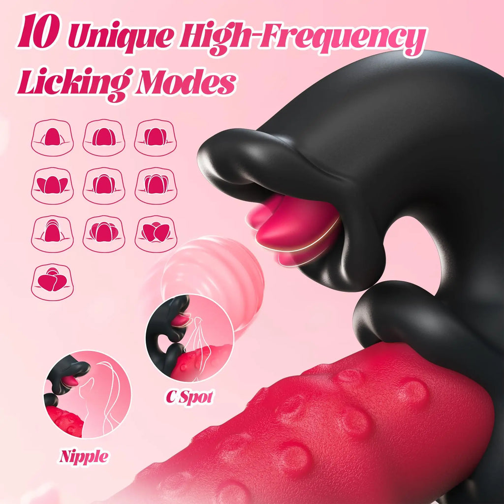 4-in-1 Rabbit Vibrator – Licking & Thrusting